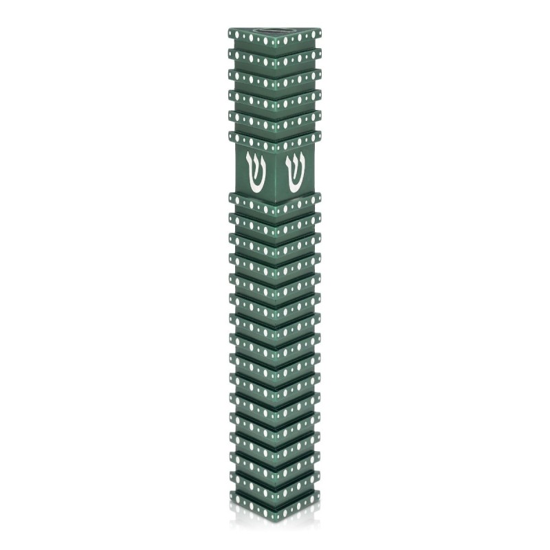 Triangular Mezuzah Case With Polka Dot Design by Akilov Design